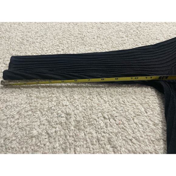 Eileen Fisher Women's Size Small Ribbed Pleated 100% Wool Midi Dress Black - Picture 8 of 11